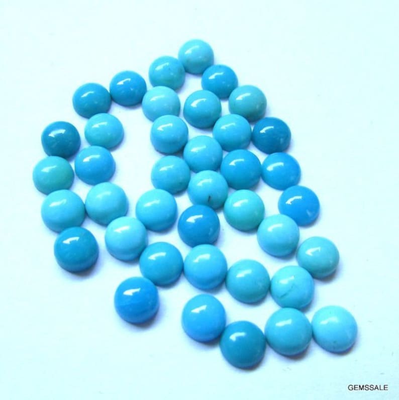 TURQUOISE Round Cabochon Gemstone Sleeping Beauty Arizona 10 pieces 5mm Turquoise Cabochon Round Gemstone Turquoise Cabochon Round