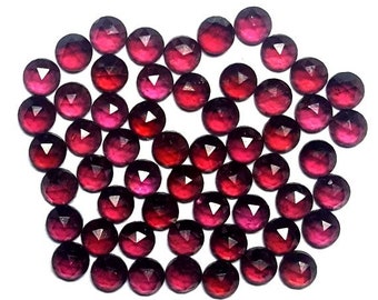 10 pieces 5mm RHODOLITE Garnet Rosecut Cabochon Round Gemstone, Rhodolite Garnet Rosecut Round Cabochon Gemstone, Rhodolite Garnet Rosecut