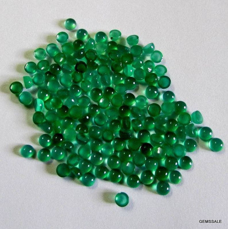 Green Onyx Cabochon Round 25 Pieces 5mm Green Onyx Cabochon Round Gemstone Green Onyx Round Cabochon Loose gemstone