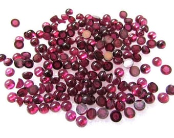 10pc AA Pink Rhodolite Garnet Cabochons: 2.5mm Round Gemstones
