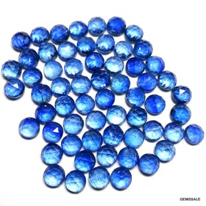 10 piece 3mm Kyanite Round Rosecut Gemstone - Natural Kyanite rose cut Round Loose Gemstone - Round RoseCut Kyanite calibrated size gemstone