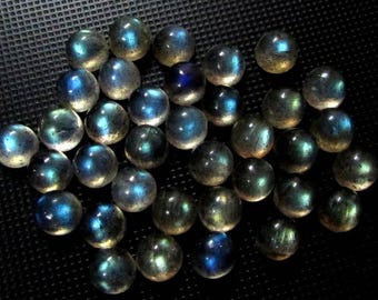 10 Pcs 3mm Labradorite Cabochon Round Loose Gemstone Smooth polished cabs, natural labradorite round cabochon, labradorite loose gemstone