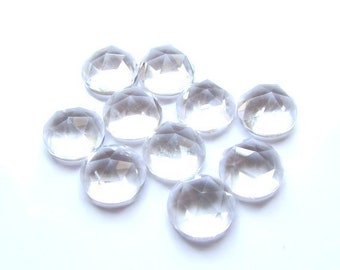 10 AAA Crystal Quartz 4 mm Rosecut Edelsteine