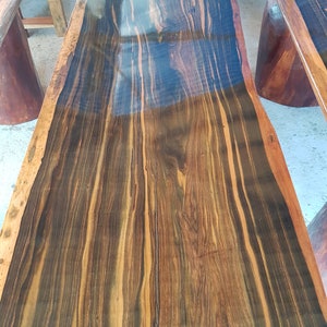 Macassar Ebony Slabs Macassar Wood Slab Table Coffee Table Console Table Live Edge Tabletop Live Edge Wood Slabs image 10