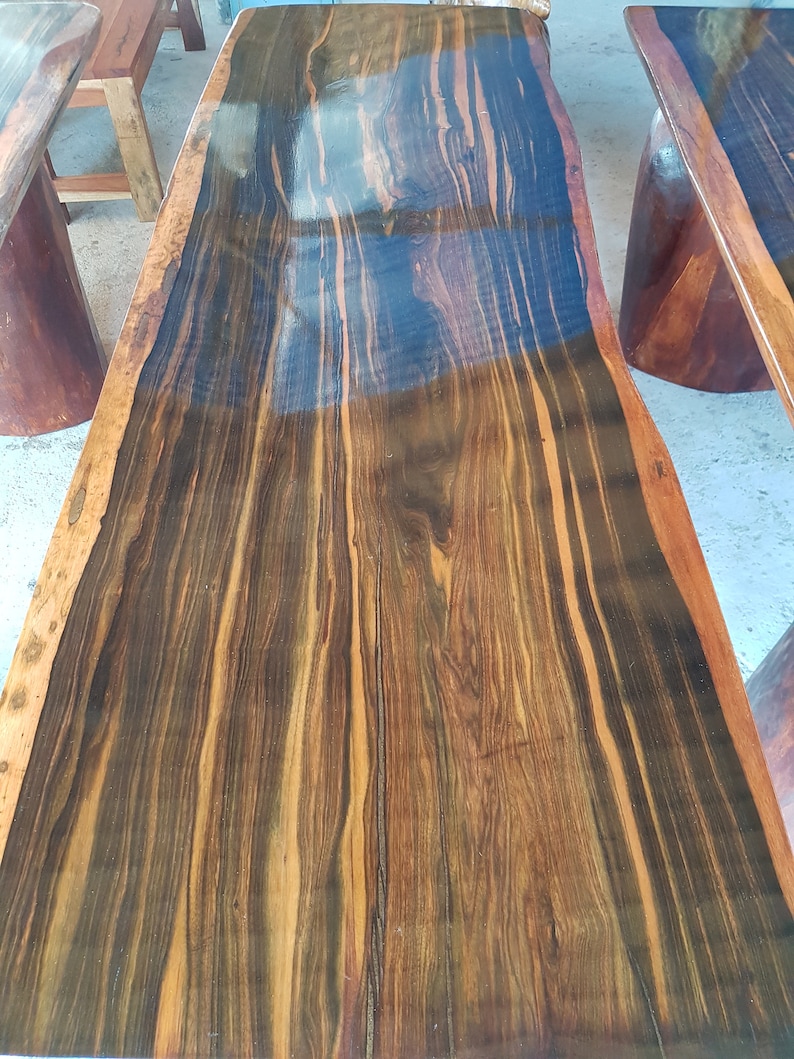 Macassar Ebony Slabs Macassar Wood Slab Table Coffee Table Console Table Live Edge Tabletop Live Edge Wood Slabs image 10