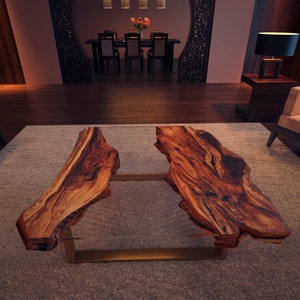 Live Edge Coffee Table | Monkey Pod Wood Table, Epoxy Resin Table | Solid Wood Coffee Table, Live Edge Dining Tables, Rustic Wood Tables