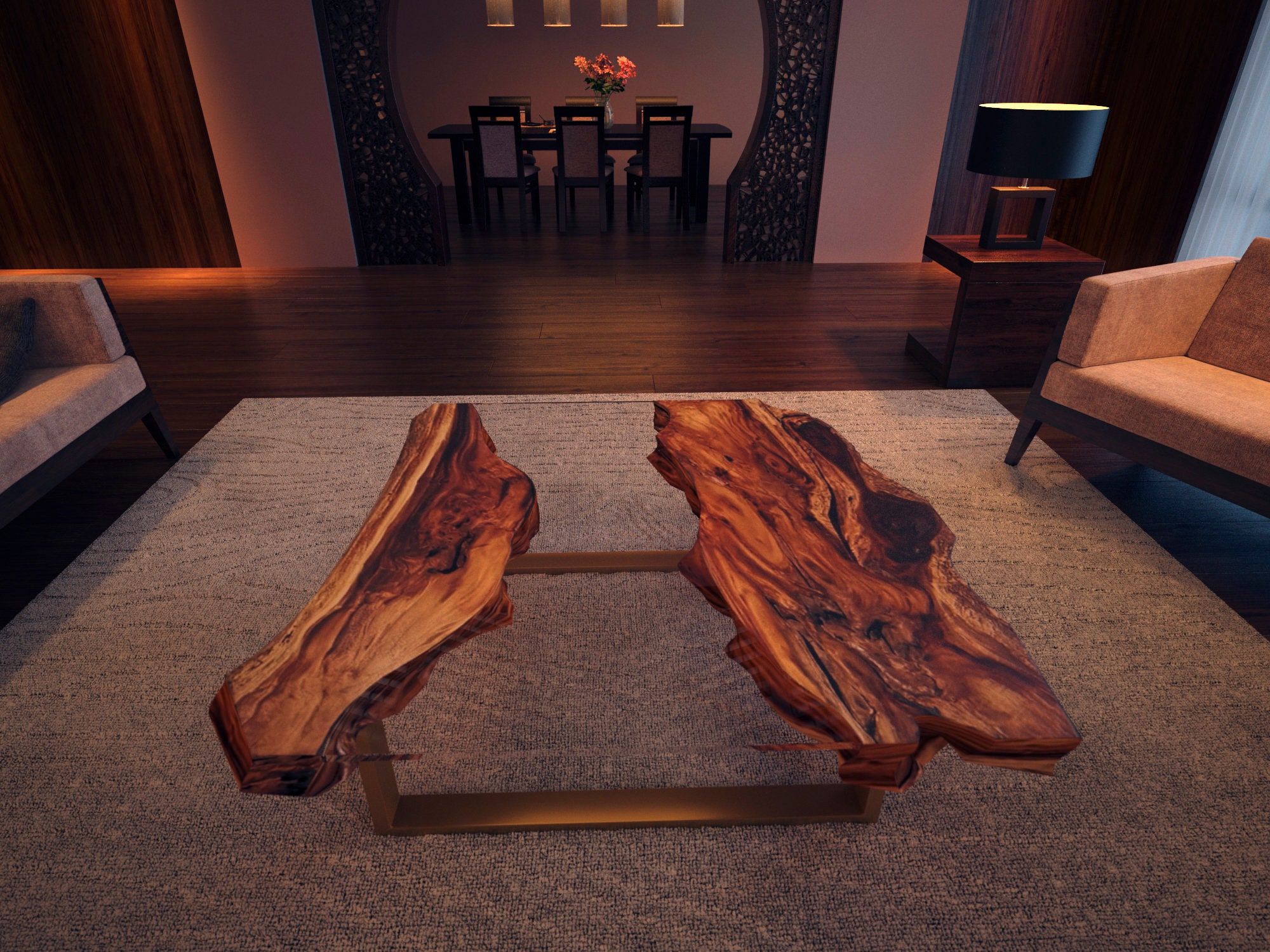 Live Edge Coffee Table | Monkey Pod Wood Table, Epoxy Resin Live Edge Coffee Table | Monkey Pod Wood Table, Epoxy Resin
