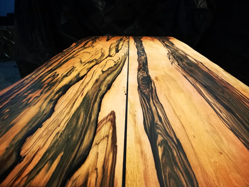 Macassar Ebony Wood Table Epoxy Resin Table Live Edge Table Console Table Live Edge Tabletop Entrance Table image 10