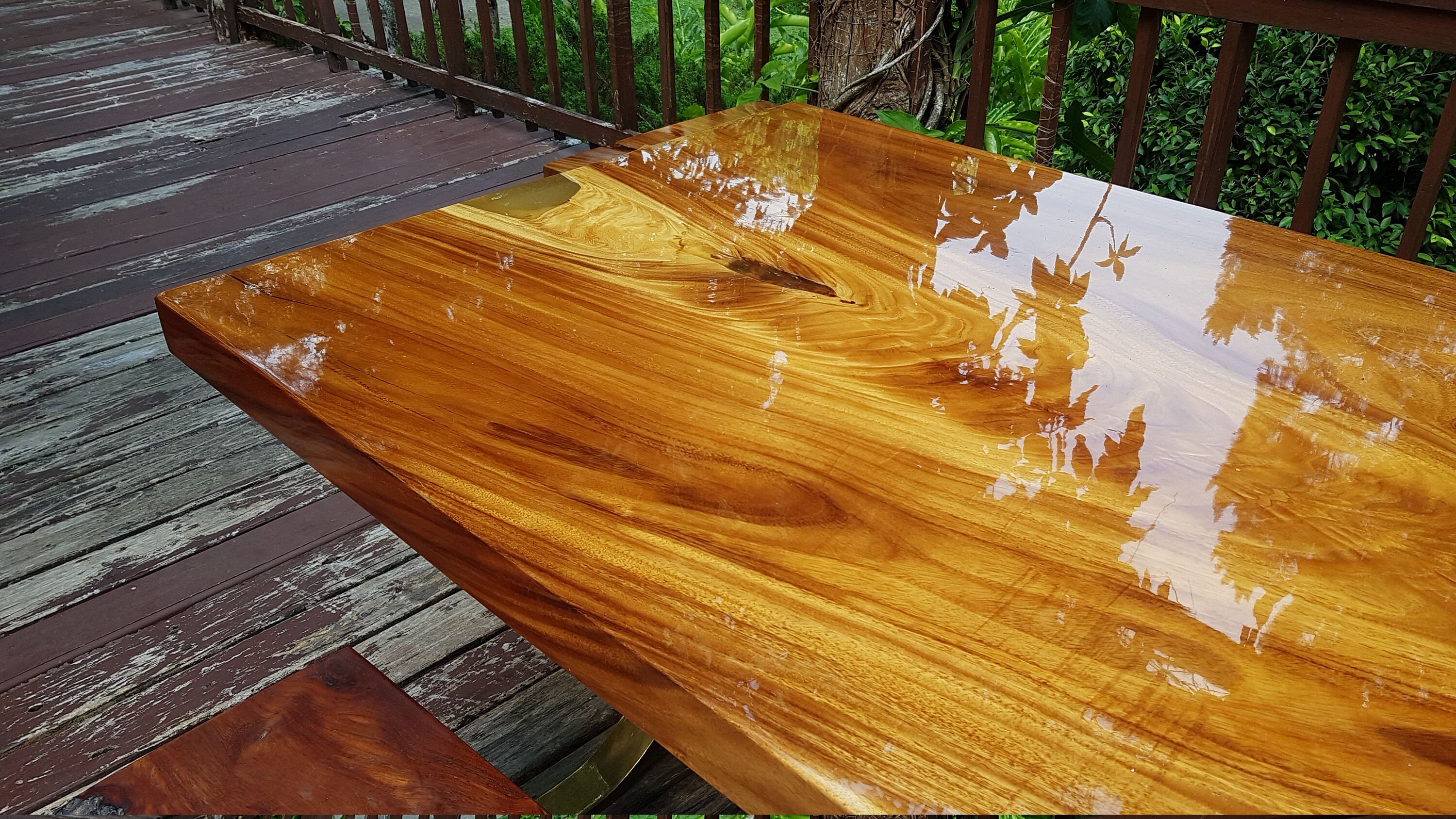 Acacia Wood Table Live Edge Table Epoxy Resin Dining Table Etsy