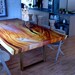 Home Office Decor, Rustic Banquet, Acacia Dining Table, Wood Dining Table, Live Edge Table, Living Room Furniture, Farmhouse Table 