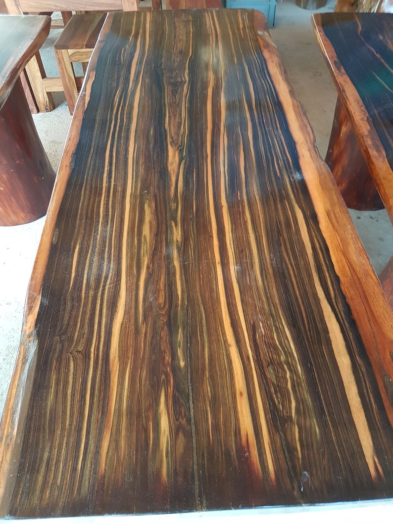 Macassar Ebony Slabs Macassar Wood Slab Table Coffee Table Console Table Live Edge Tabletop Live Edge Wood Slabs image 7