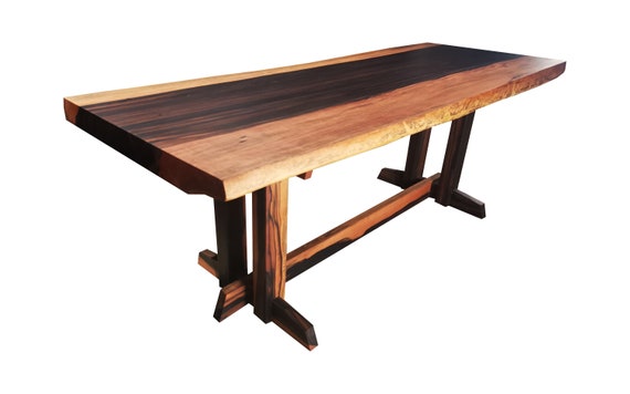 George Nakashima Style Macassar Ebony Dining Table Macassar Wood Dining Table farmhouse Table Live Edge Table Etsy UK