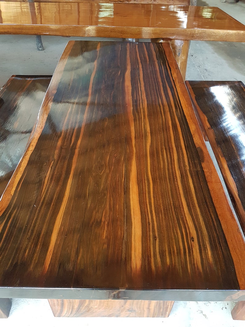 Macassar Ebony Slabs Macassar Wood Slab Table Coffee Table Console Table Live Edge Tabletop Live Edge Wood Slabs image 8