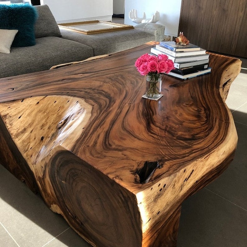 Live Edge Acacia Wood Dining Room Table Rustic Banquet - Etsy