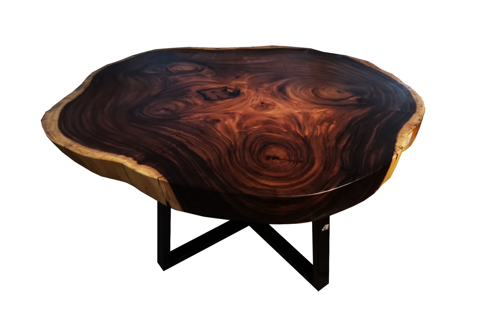 Acacia Coffee Table Round Coffee Table Live Edge Table - Etsy