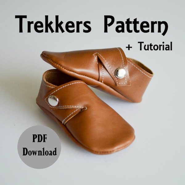 DESCARGA INSTANTÁNEA Patrón de zapato de bebé de cuero // Patrón de mocasín de cuero // Descarga de patrón de mocasín // Patrón de zapato // Mocasines de bebé //