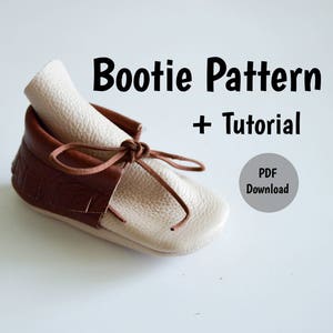 INSTANT DOWNLOAD Leather Baby Bootie Pattern / Leather Boot Pattern / Moccasin Pattern Download / Boot Pattern / DIY Baby Booties /
