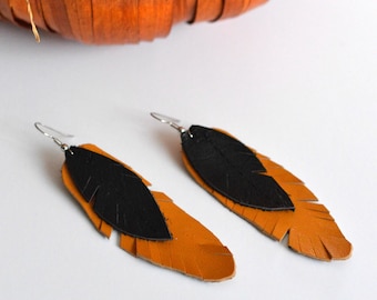 Halloween Earrings / Leather Earrings / Leather Earrings