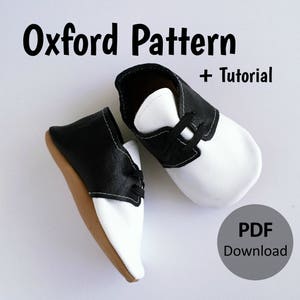 INSTANT DOWNLOAD Leather Baby Oxford Pattern // Leather Oxfords Pattern // Oxford Pattern Download // Shoe Pattern // Baby Shoe Patterns //