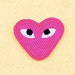 Heart patch - Iron on patch -Sew On patch - Embroidered Patch (Size 4cm x 3.5cm) (M188) (O120)