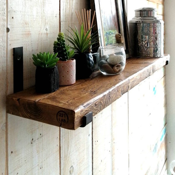 Shelves with old reclaimed wood/ wood shelves, old wood, reclaimed wood, holzregal
