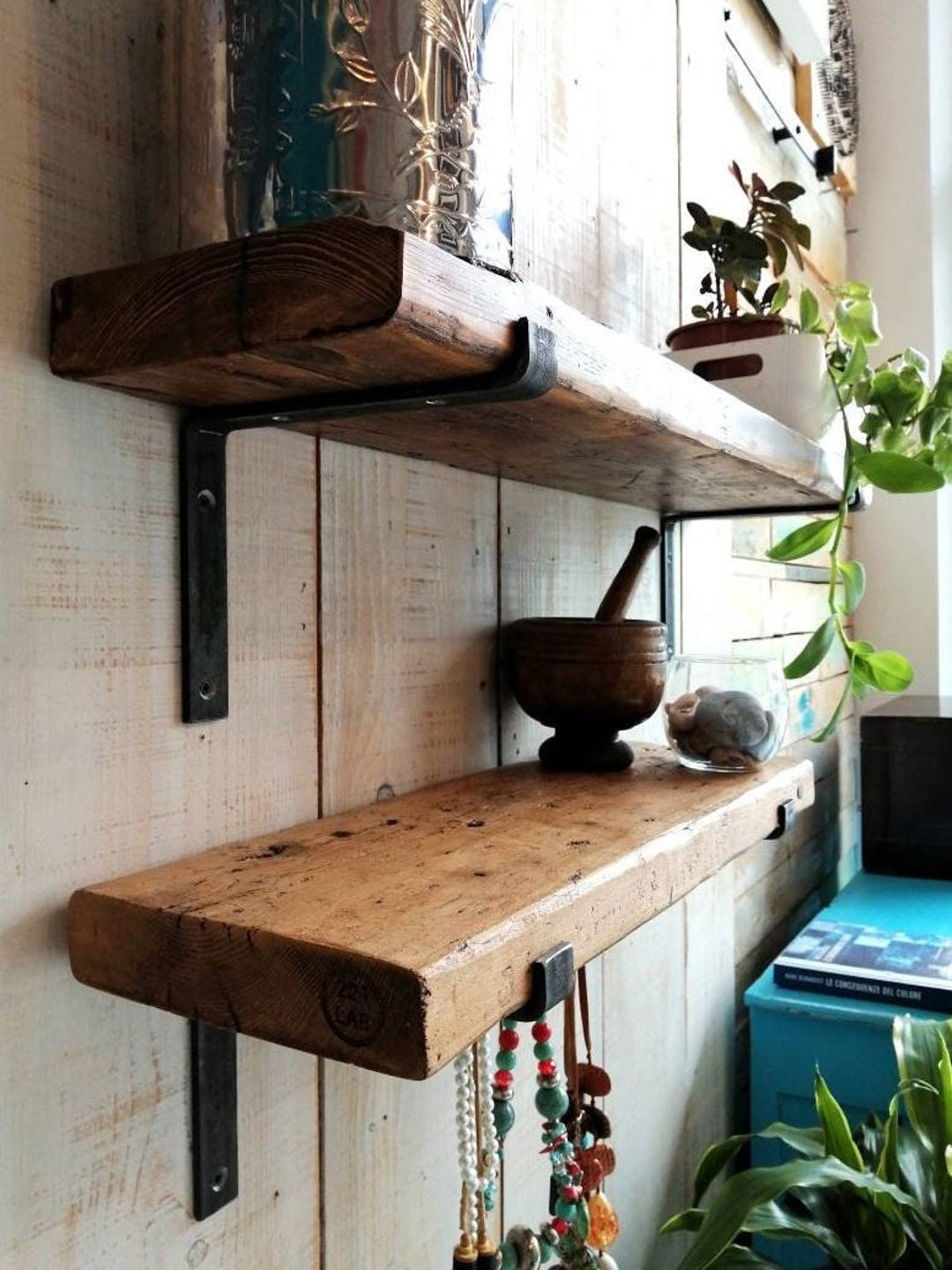 Extra Deep Reclaimed Wood Shelf Scaffold Board Shelves Rustic Shelf Rustic  Home Decor Handmade Gift Ideas Storage Industrial 