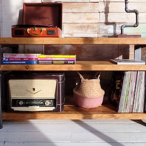 Turntable furniture, vinyl storage, media stand, TV stand, TV cabinet