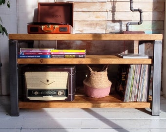 Turntable furniture, vinyl storage, media stand, TV stand, TV cabinet