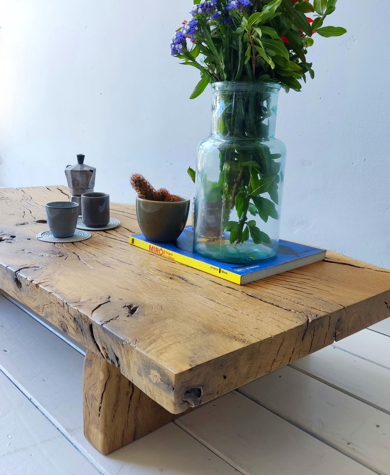 Wabi Sabi Collection Oak Coffee Table Etsy