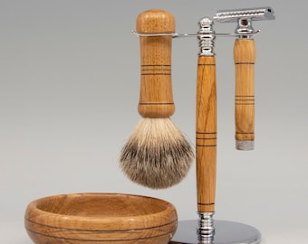 Safety Razor set in Oak