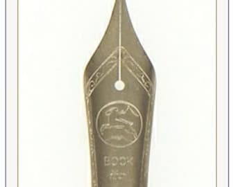 サイズ8 ボック 18Kゴールド 万年筆ペン先 - 手作業による校正済み