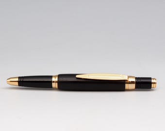 Zephyr Ballpoint Pen - African Blackwood and Gold