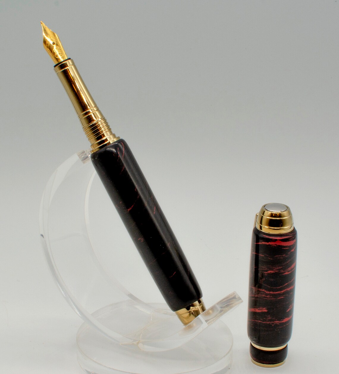 Mistral Fountain Pen in Gold and Ebonite Etsy