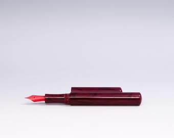 Iotas Red Fountain Pen - Minimalist Design