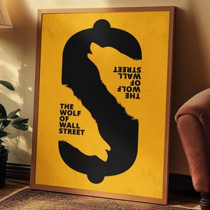 The Wolf of Wall Street Poster, Leonardo DiCaprio, minimalist movie print, Wall Street decor, film poster, wall art, office art, movie print