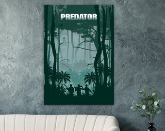 Predator, Predator Poster, Predator Movie Poster, Movie Poster, Movie Poster, Jungle, Poster, Cult, Gift, Minimal, Living Room Poster,Art