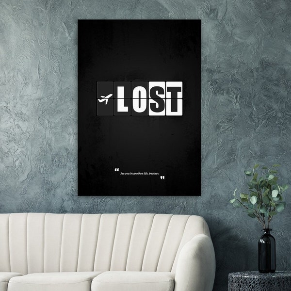 Lost, Lost TV Show, Lost Series, Oceanic Flight 815, Film poster, Poster, TV Show, Cult, Gift, Retro, Minimal Movie Art, Poster, Decoration