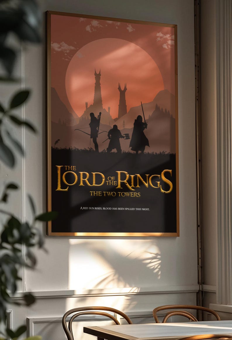 LOTR Poster Set Part 2 | the Two Towers Print | Lord of the Rings Wall ...