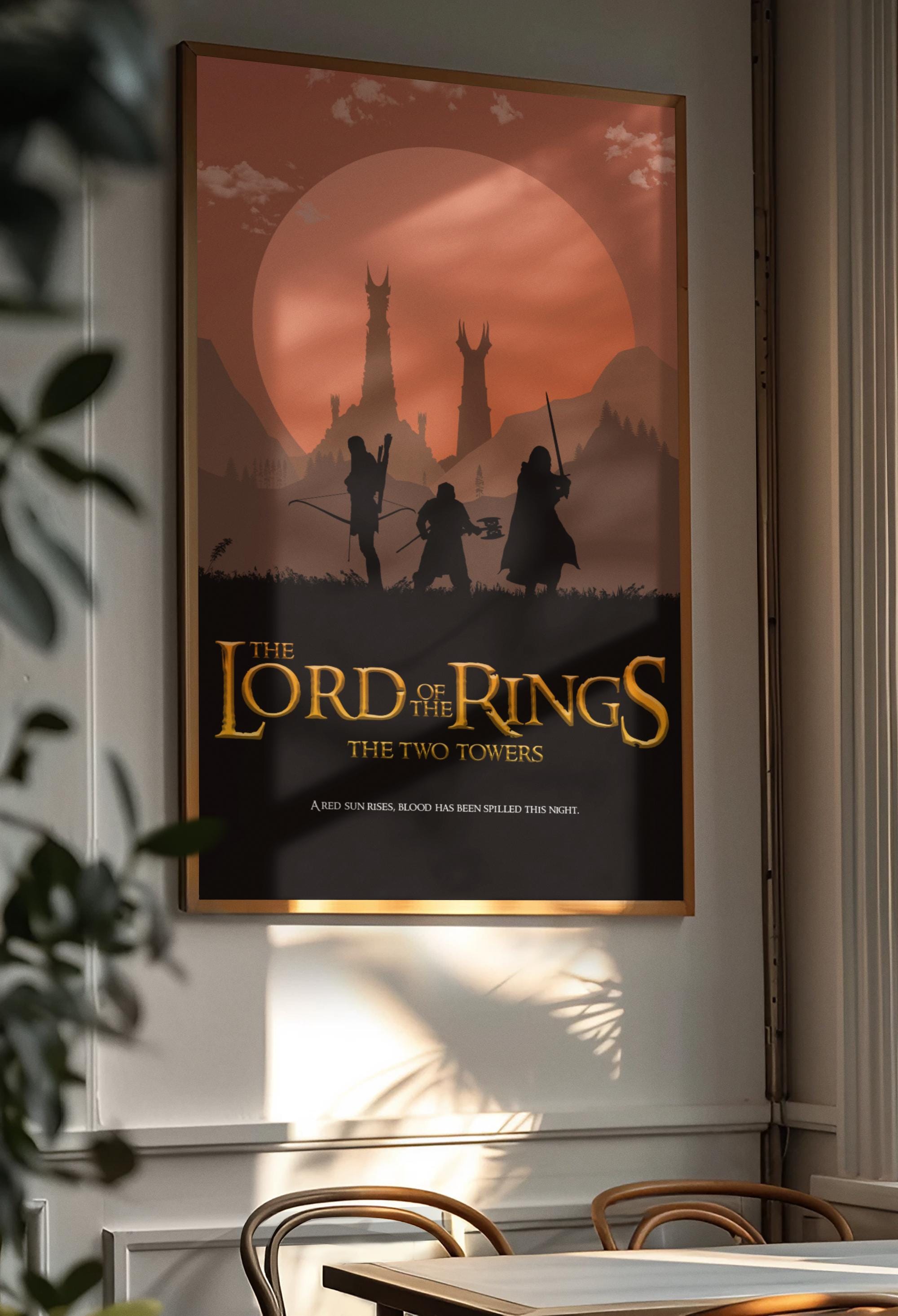 LOTR Poster Set Part 2 | the Two Towers Print | Lord of the Rings Wall ...