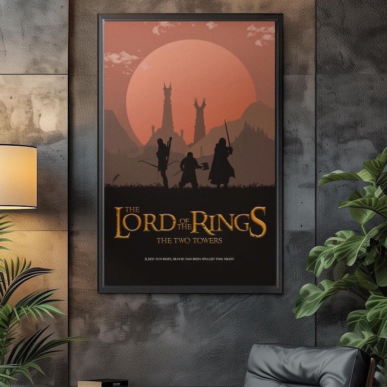 LOTR Poster Set Part 2 | the Two Towers Print | Lord of the Rings Wall ...