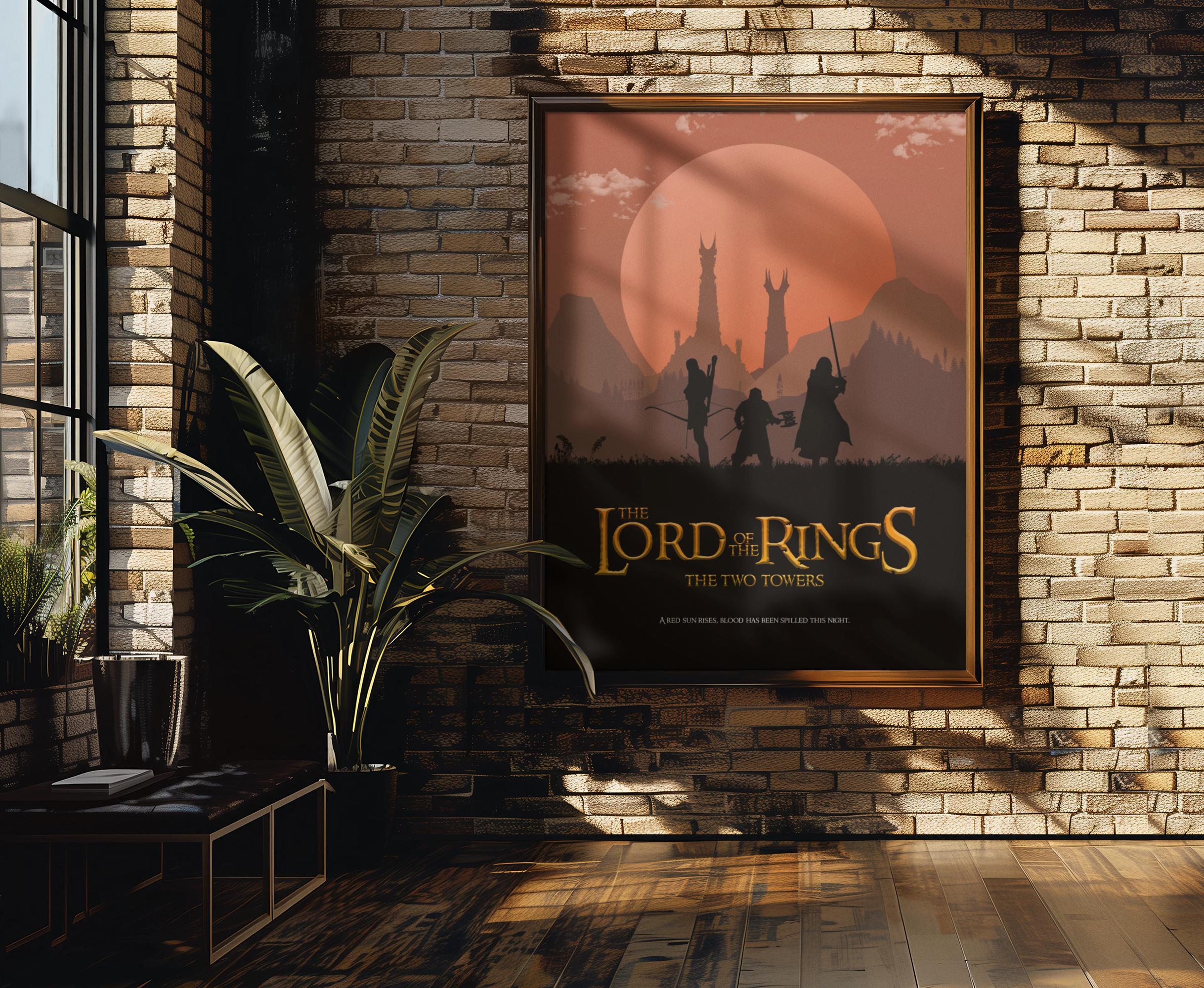 LOTR Poster Set Part 2 | the Two Towers Print | Lord of the Rings Wall ...