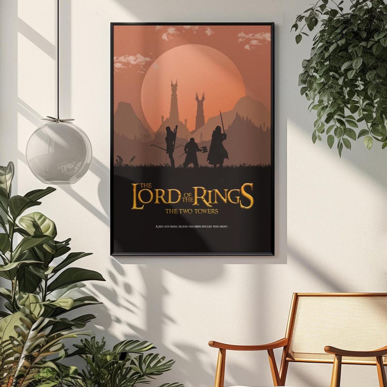 LOTR Poster Set Part 2 | the Two Towers Print | Lord of the Rings Wall ...