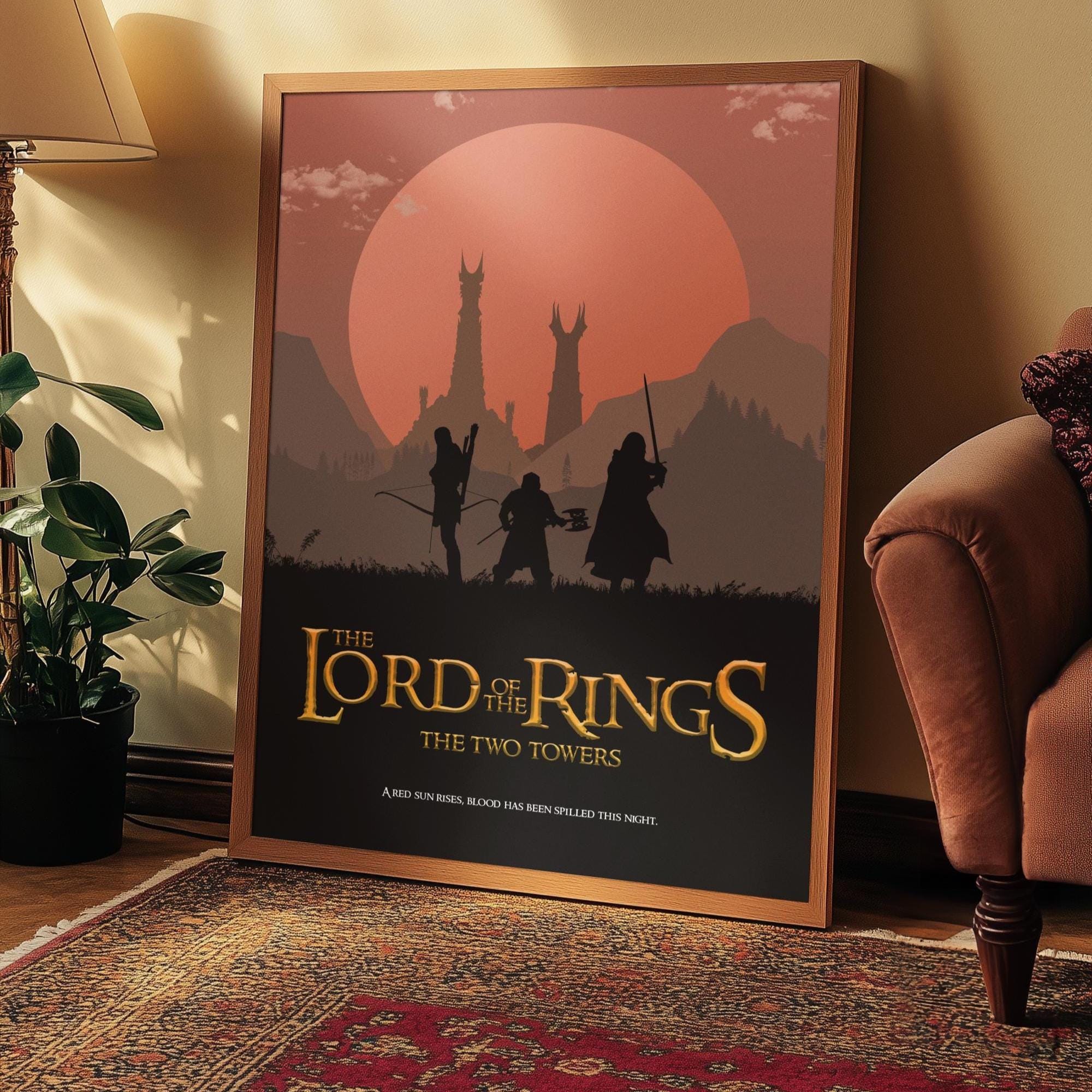 LOTR Poster Set Part 2 | the Two Towers Print | Lord of the Rings Wall ...