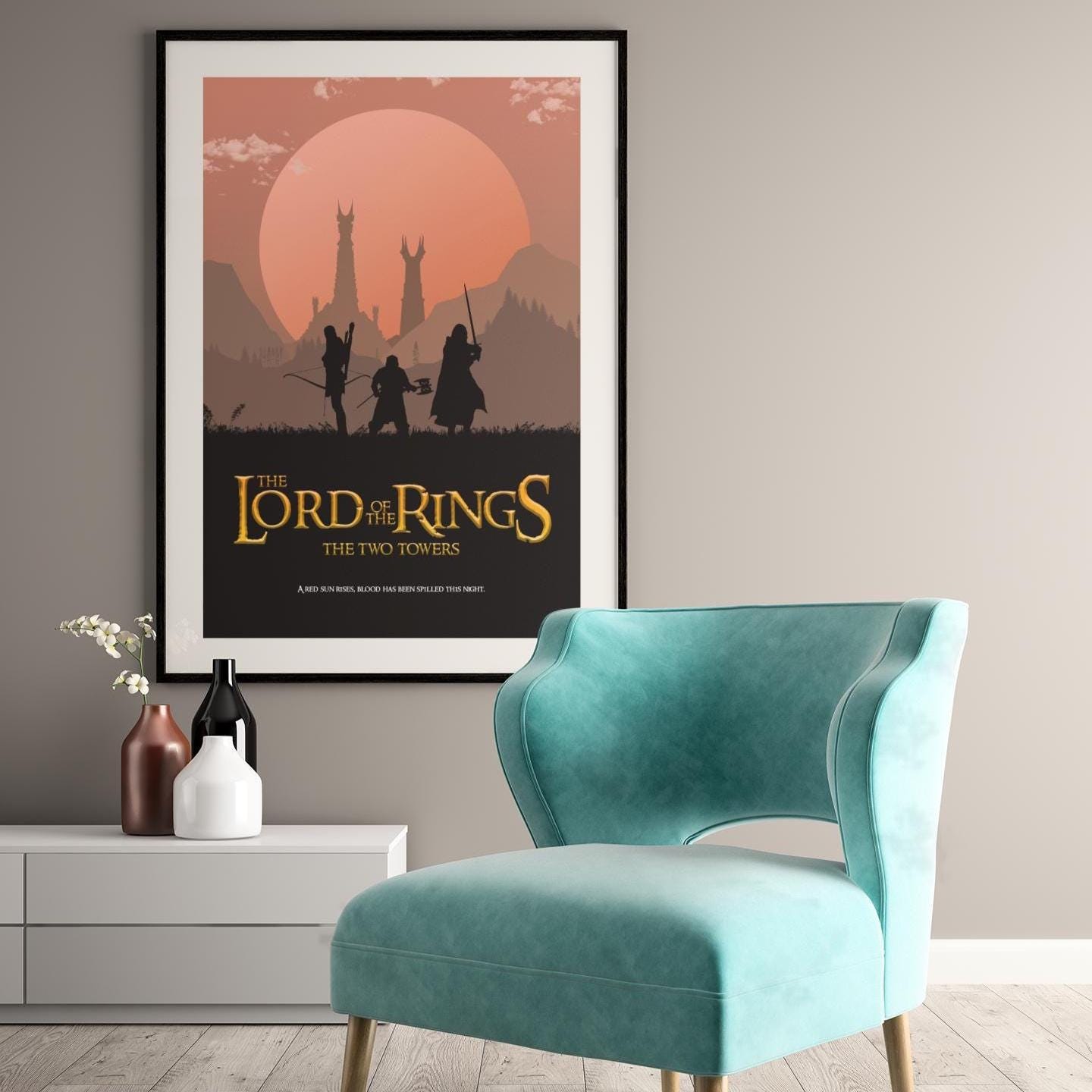 LOTR Poster Set Part 2 | the Two Towers Print | Lord of the Rings Wall ...
