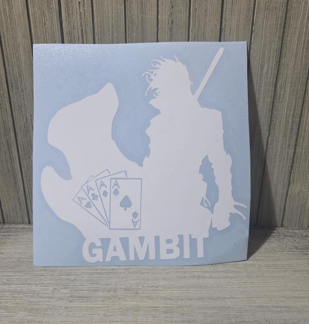 Gambit With Cards Car Decal - Etsy