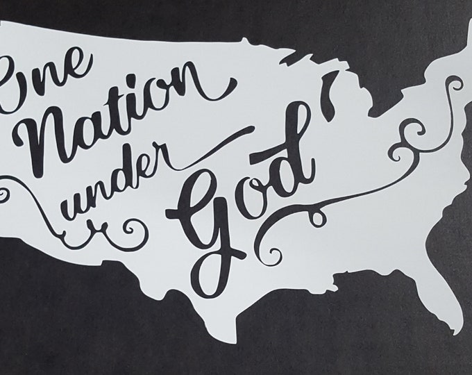 God Over Government Sticker/decal, One Nation Under God or a Nation ...