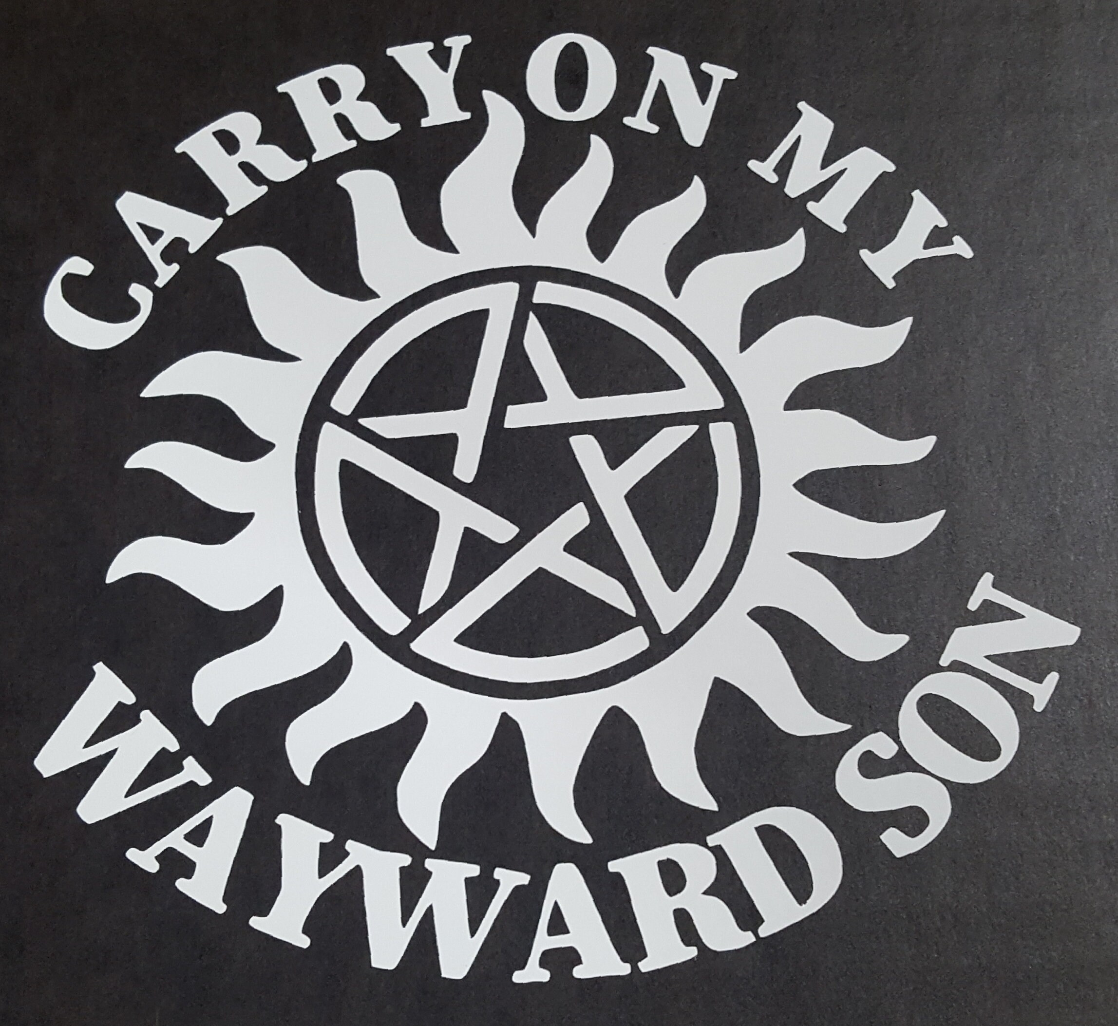 Supernatural Carry On My Wayward Son Car Decal Etsy
