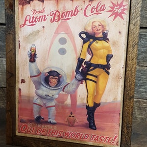 Atom Bomb Cola Signgreat Addition To Any Fallout Etsy