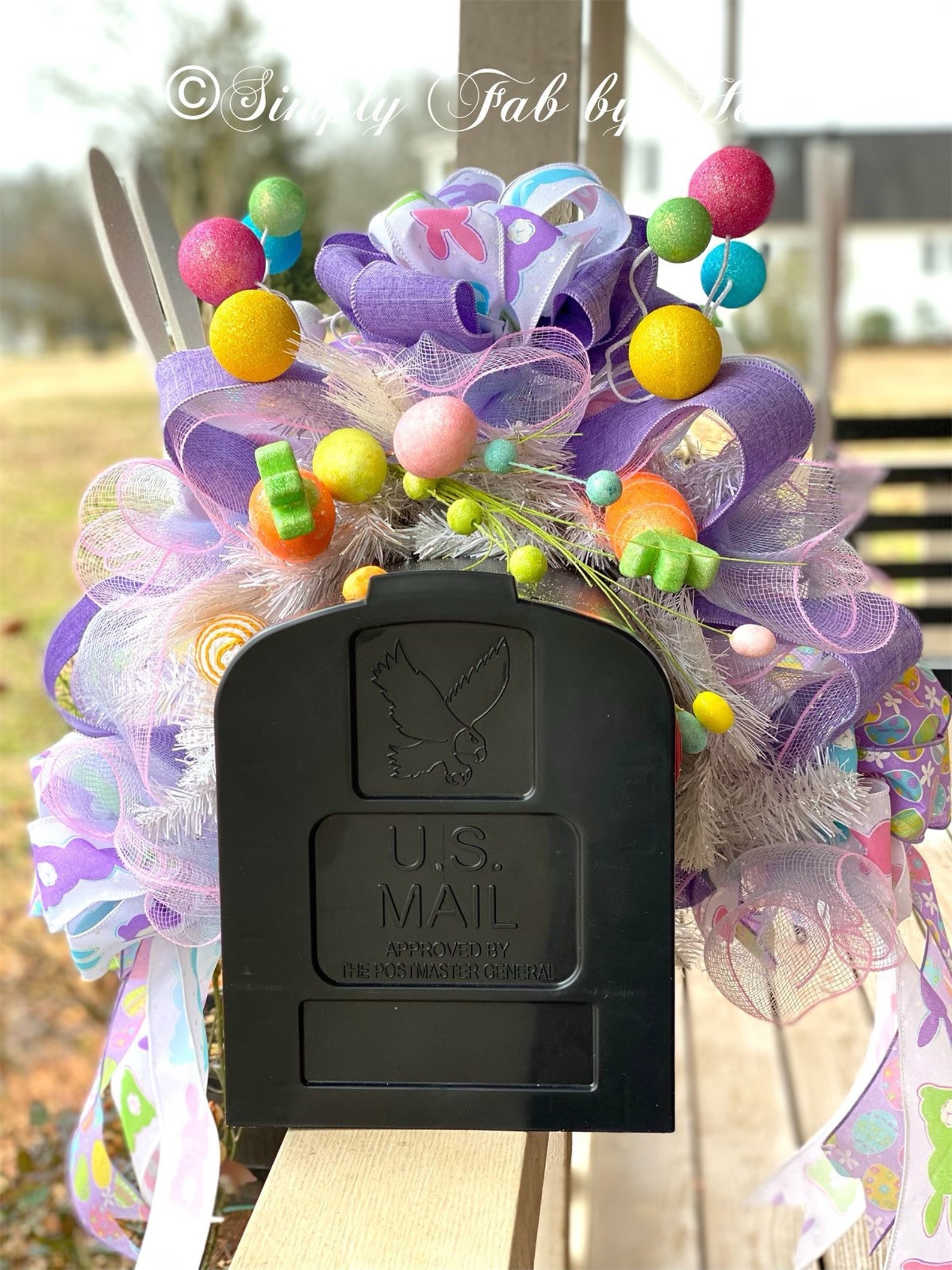 Easter Mailbox Decor Mailbox Swag Easter Mailbox Swag Etsy