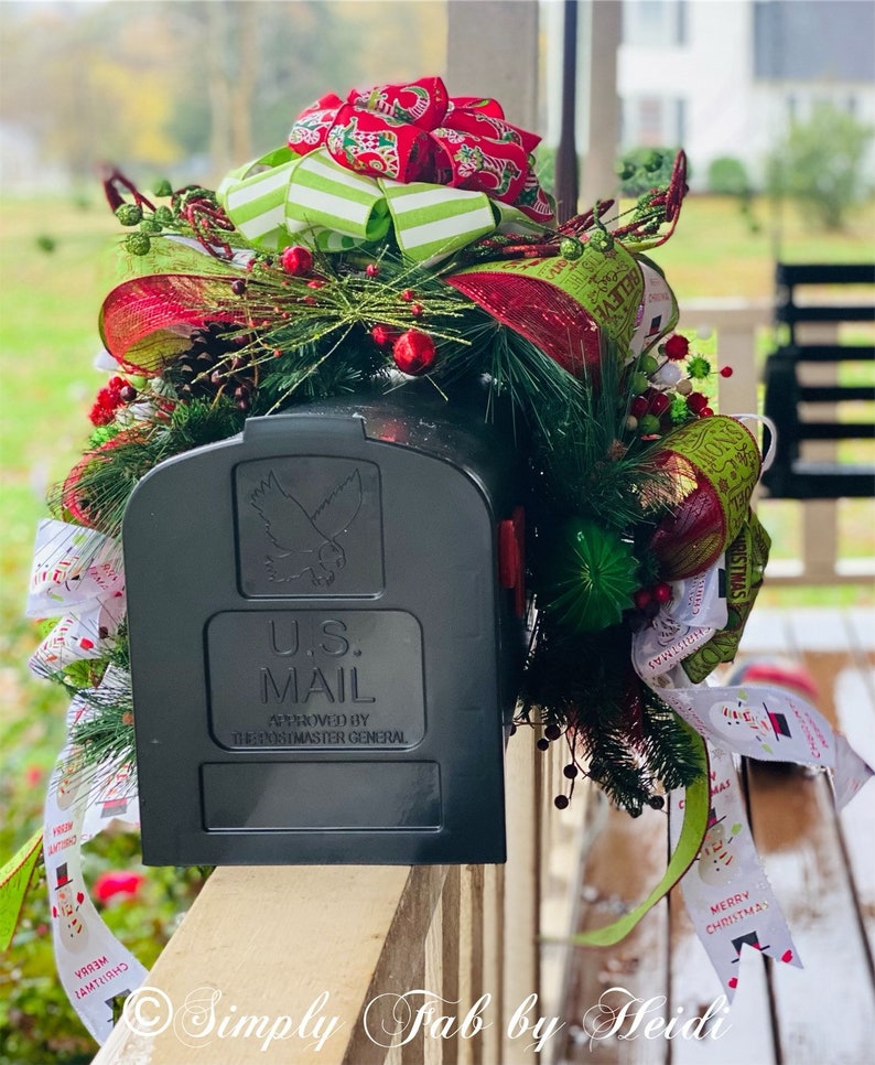 Christmas Mailbox Christmas Mailbox Decor Christmas Mailbox Etsy